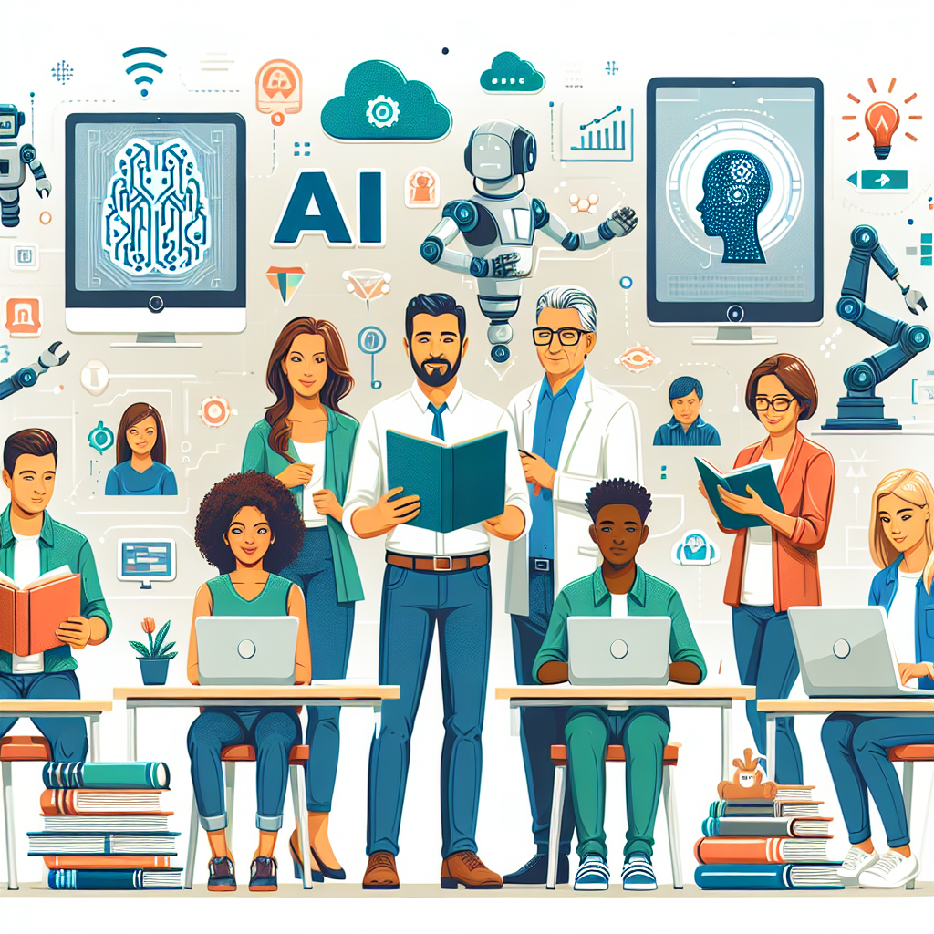 Illustration of AI and education